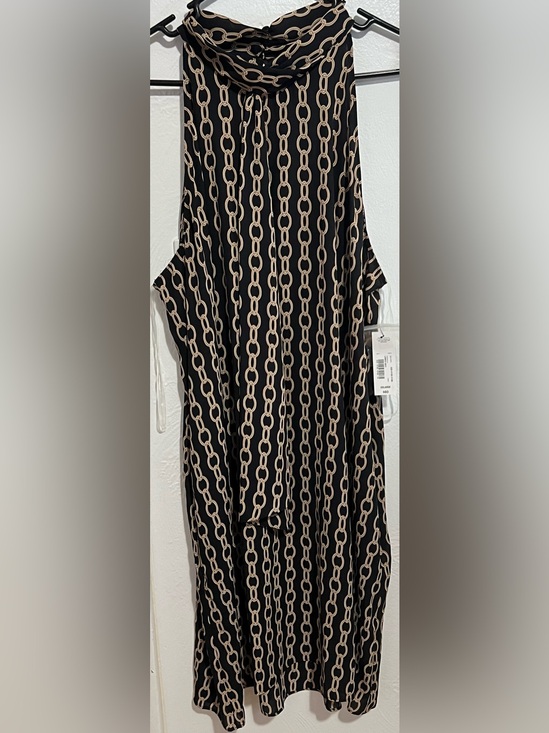 Worthington Dresses & Skirts - NWT Worthington Black & Beige Chain-Print Midi Dress Size XXL